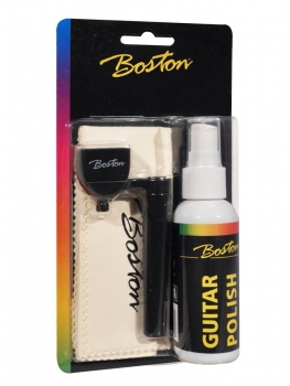 Boston BGP-60 guitar polish cleaner in spray bottle with stringwinder and polishing cloth