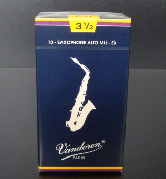 Vandoren Classic Blue Blätter 3.5 Alt Sax 10er Packung