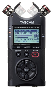 TASCAM DR-40X Portable four-track audio recorder and USB interface