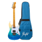 Preview: Flight Pathfinder Solid Body Transparent Blue Electric Ukulele