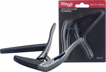 Stagg Capo for Acoustic/Electric Guitar in Carbon Fibre Optic