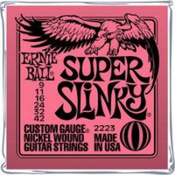 Ernie Ball EB2223 Super Slinky Nickel Wound E-Gitarren Saiten Satz