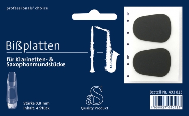 Arnolds & Sons Bissplatten für Klarinetten- & Saxophonmundstücke (0,8mm)