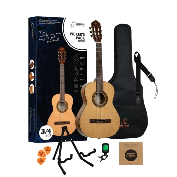 Ortega Picker's Pack 3/4 Gitarre Fichte/ Catalpa Natur - RPPC34