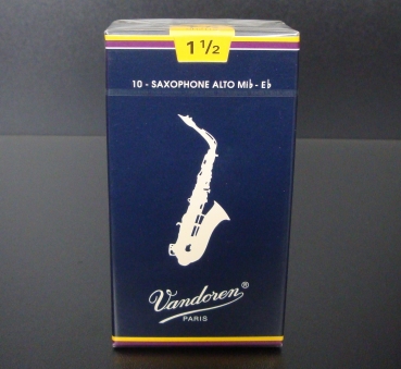 Vandoren Classic Blue Reed 1.5 Alto Sax 10-pack