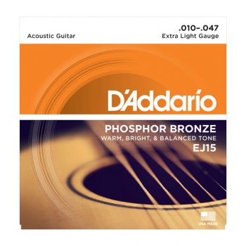 Daddario EJ15 Phosphor Bronze Extra Light 10-47