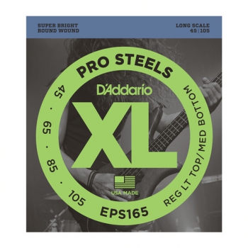 Daddario EPS165 ProSteels Bass Custom Light 45-105 Long Scale