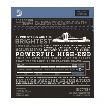 Daddario EPS220-5 ProSteels 5-String Bass, Super Light, 40-125, Long Scale