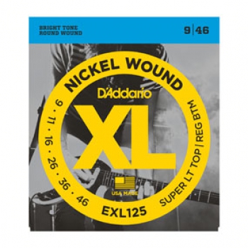Daddario EXL125 Nickel Wound Super Light Top/ Regular Bottom 9-46