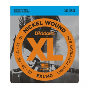 Daddario EXL140 Nickel Wound Light Top/Heavy Bottom 10-52