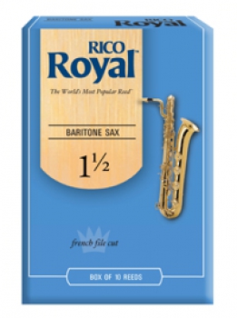 Royal Baritone Sax Reeds Strength 1.5.   pack of 10