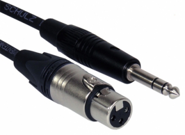 Schulz Kabel NUAW 1 XLR auf Klinke Mikrofonkabel 1m