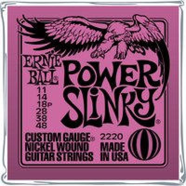 Ernie Ball EB2220 Power Slinky Nickel Wound E-Gitarren Saiten Satz