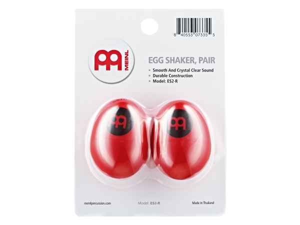 Meinl Percussion ES2-R Plastic Egg Shakers Red