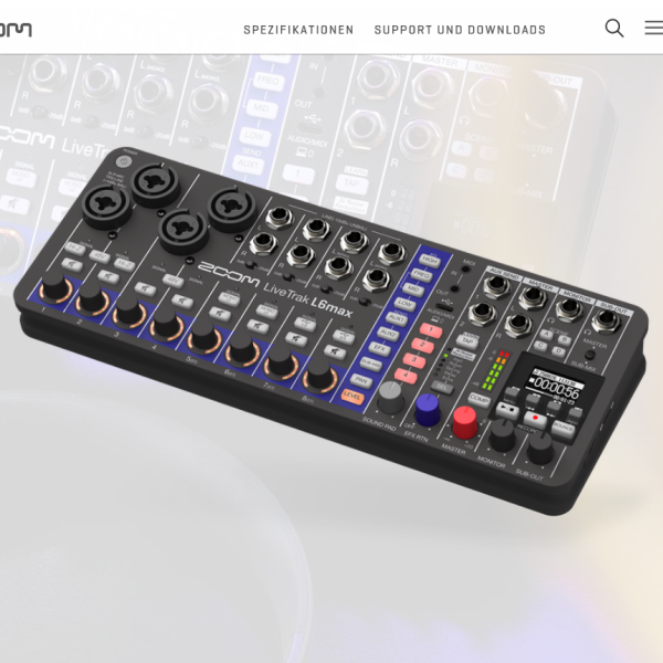 ZOOM L6max  digital mixer / recorder / audio interface