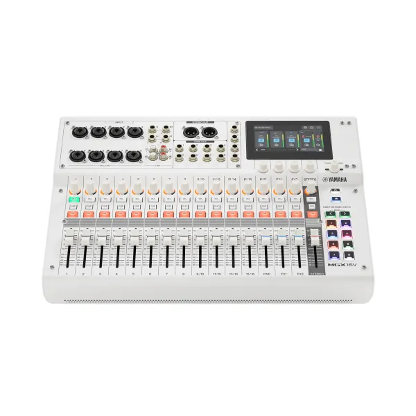 Yamaha MGX16V Digitales Mischpult mit 22 Kanälen und Video-Interface weiß