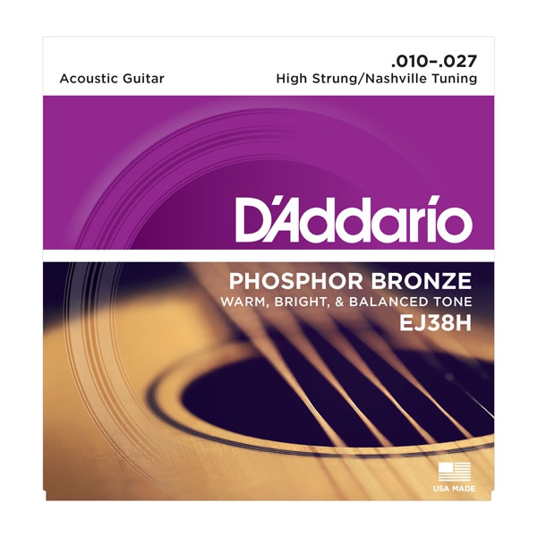 Daddario EJ38H Phosphor Bronze High Strung/Nashville Tuning 10-27