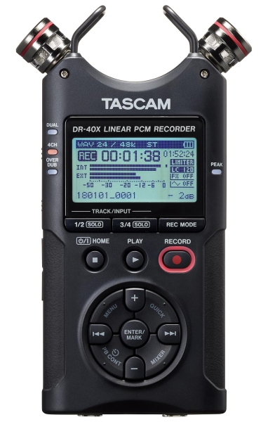 TASCAM DR-40X Tragbarer Vierspur-Audiorecorder und USB-Interface