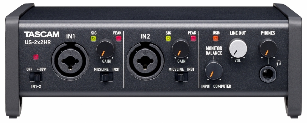 TASCAM US-2X2HR Hochauflösendes USB-Audio-/MIDI-Interface